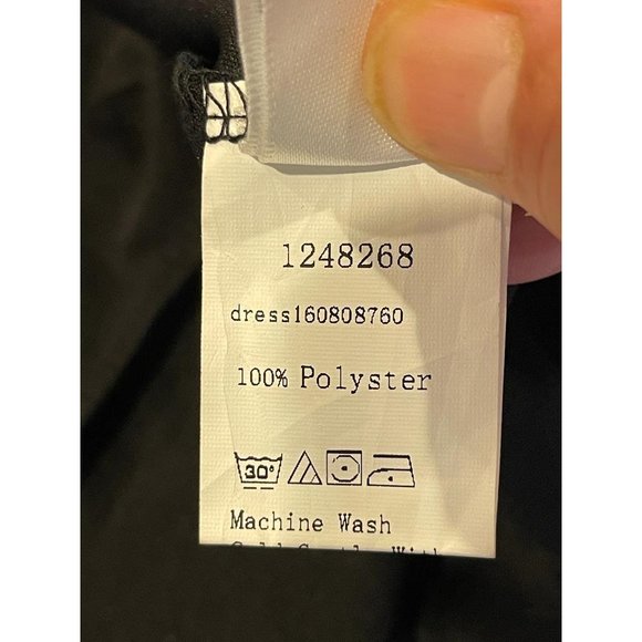 Womens Cold Shoulder Dress Round Neck Back Keyhole Black Size Medium - Picture 10 of 10